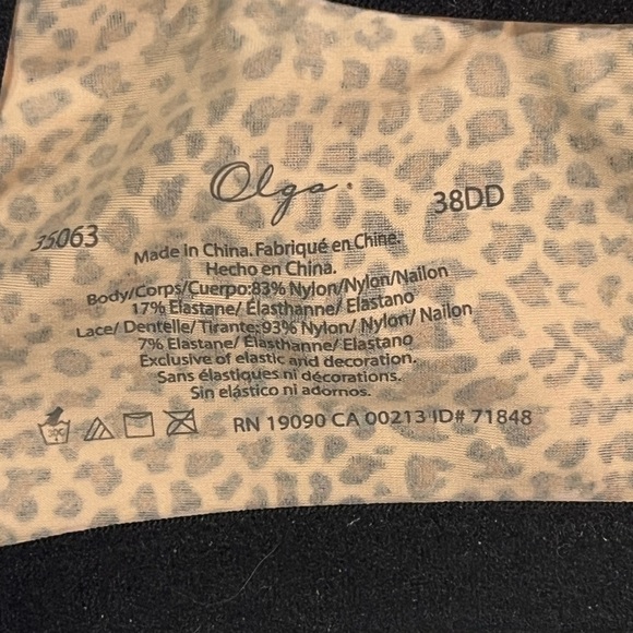 Soma Pink and Olga Animal print Intimates Collection size 38 DD - Picture 8 of 8